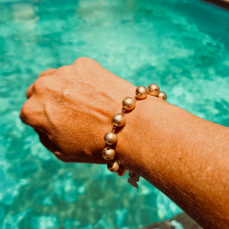 Pulsera Bolitas oro