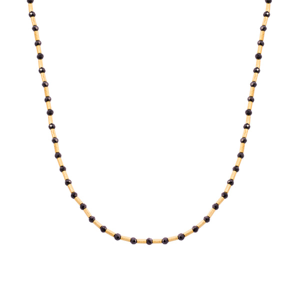 Collar barritas piedras negras