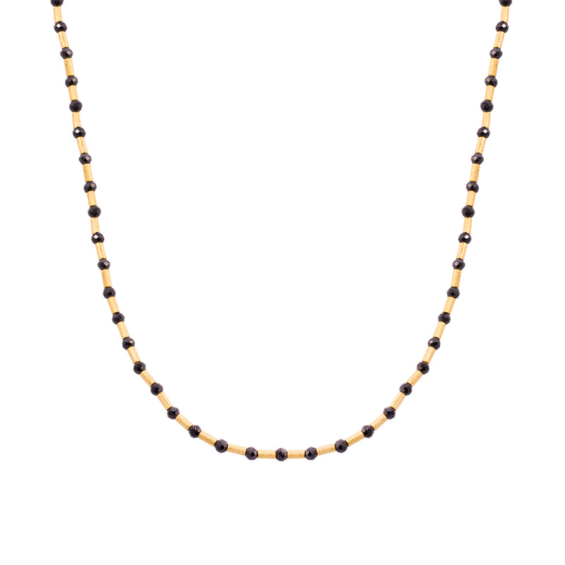 Collar barritas piedras negras