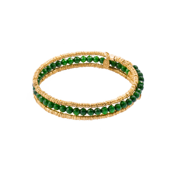 Pulsera Multiple verde oscuro