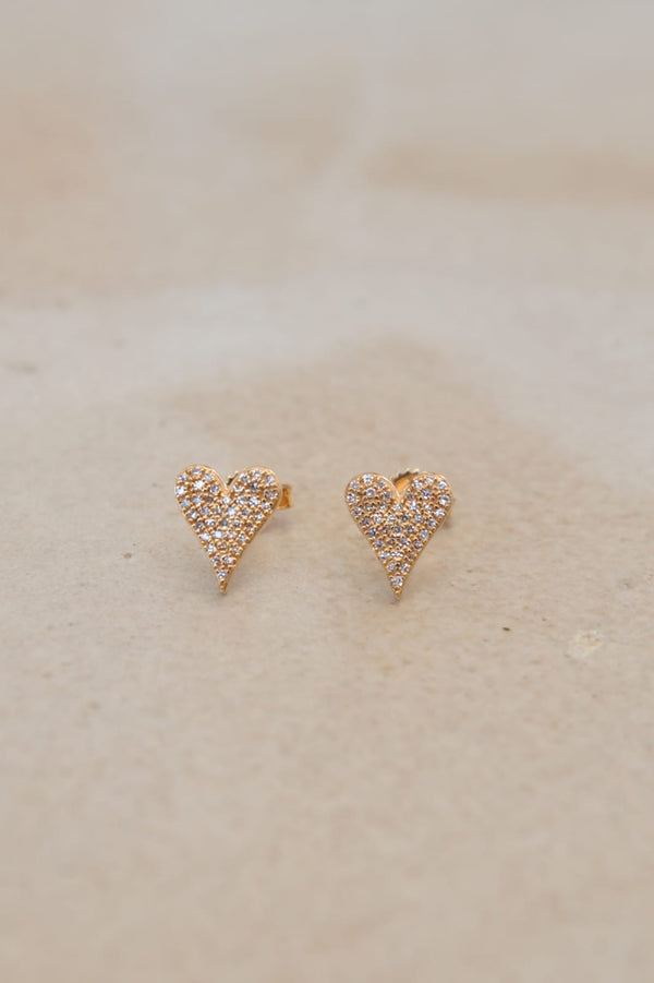 Aros corazones OA 0.12ct