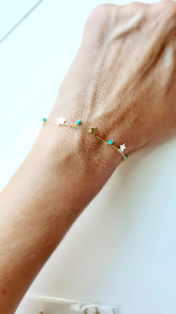 Pulsera Estrellas Turquesas