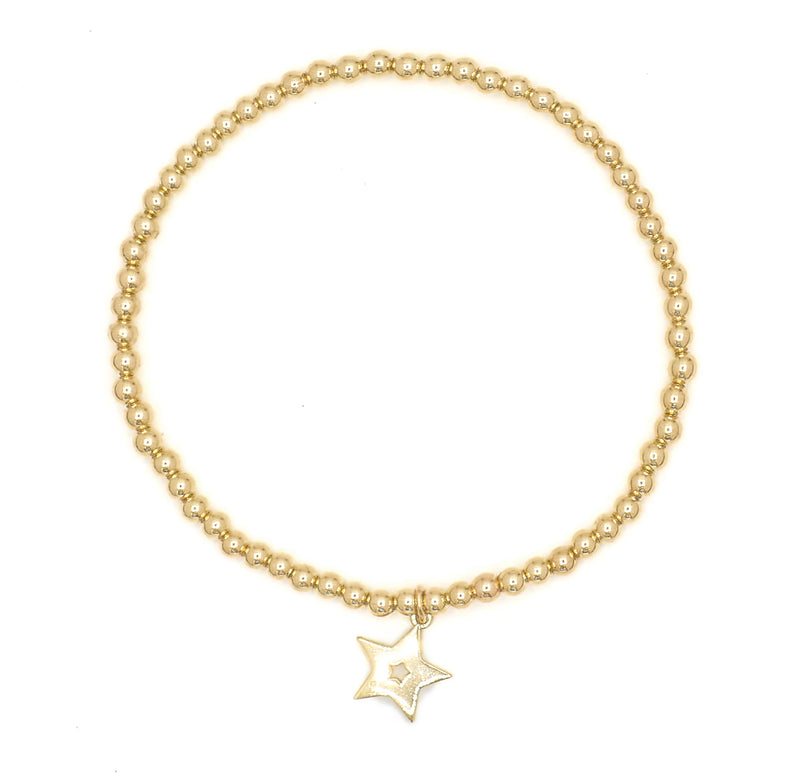 Pulsera goldfilled estrella colgando